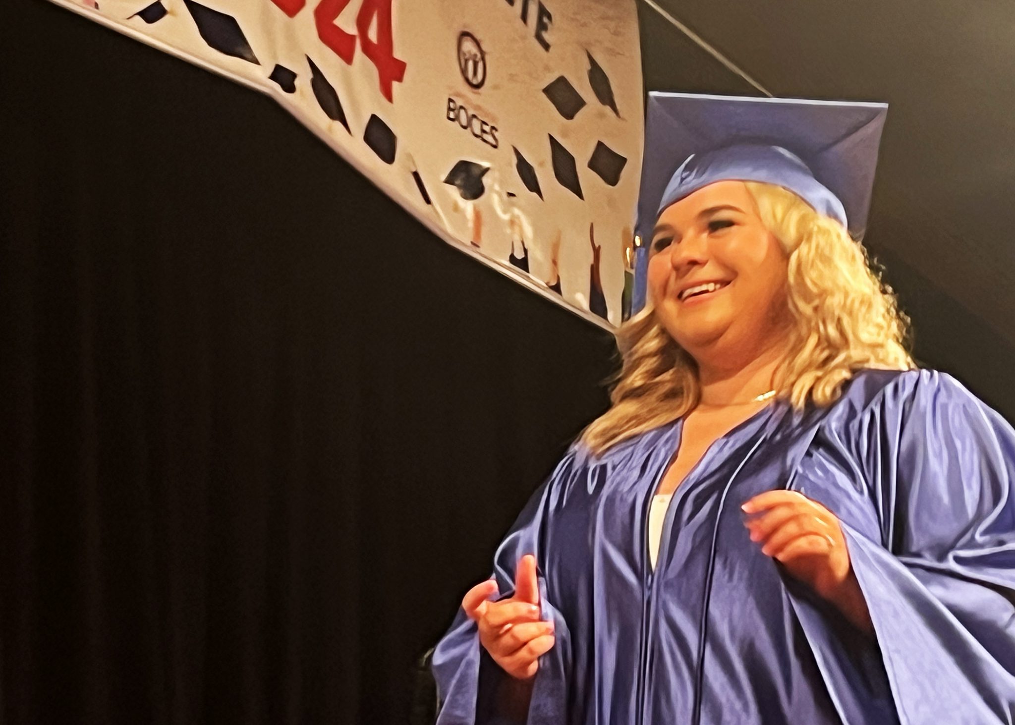 Carissa Burke walks the stage